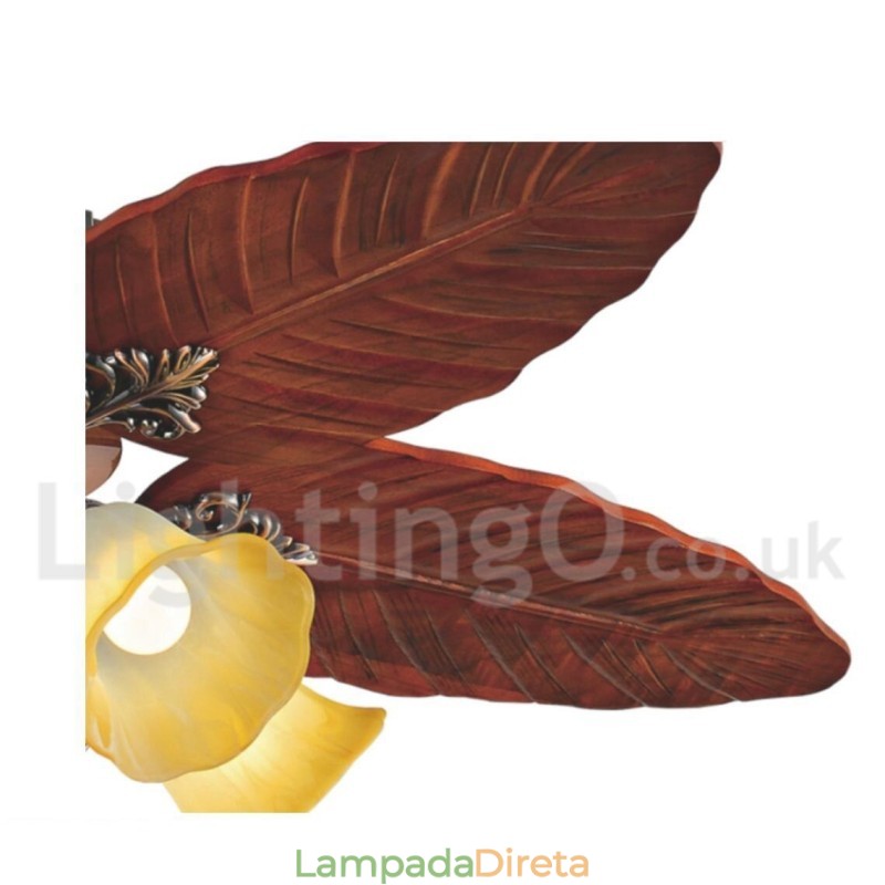 Ventilador de teto vintage Country Retro Rustic Lodge de 48"