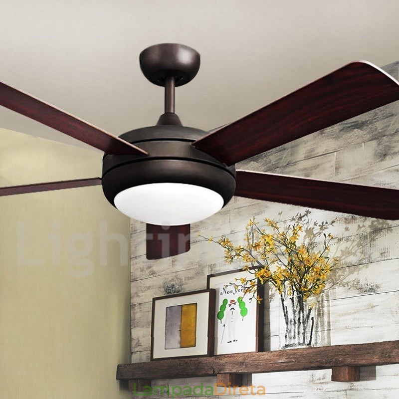 Ventilador de teto vintage estilo europeu de 52"