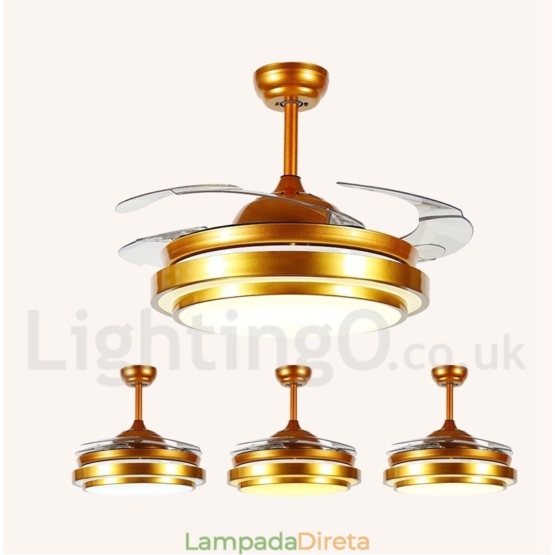 Ventilador de teto moderno contemporâneo estilo europeu de 36"