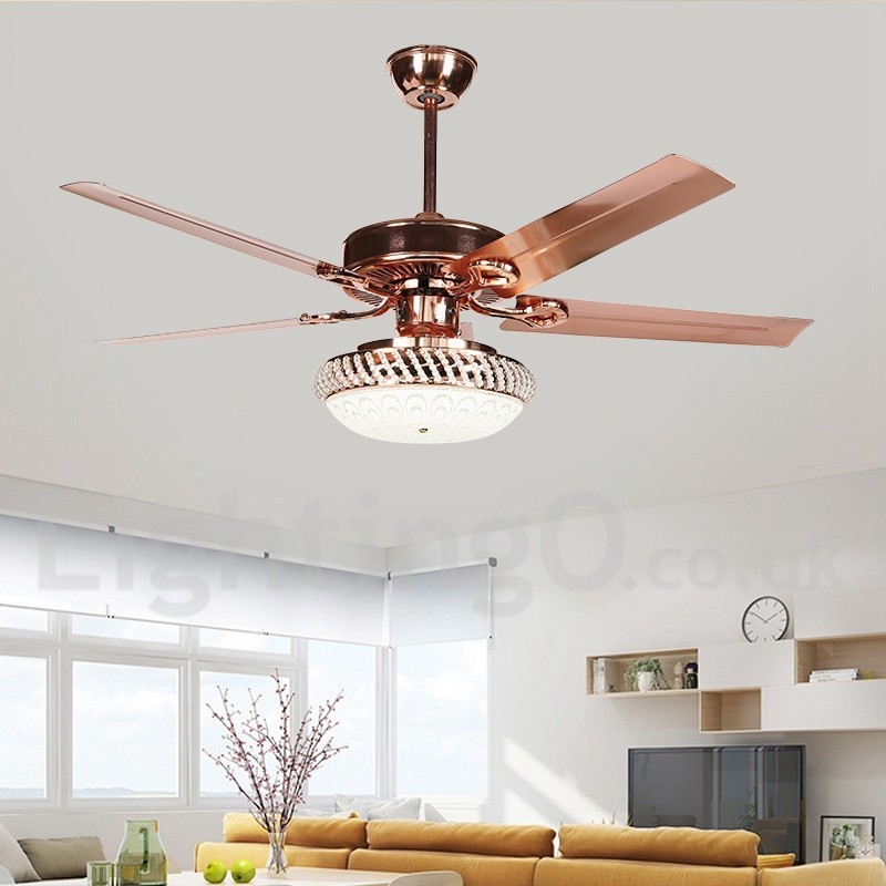 Ventilador de teto moderno contemporâneo estilo europeu de 52 pol.