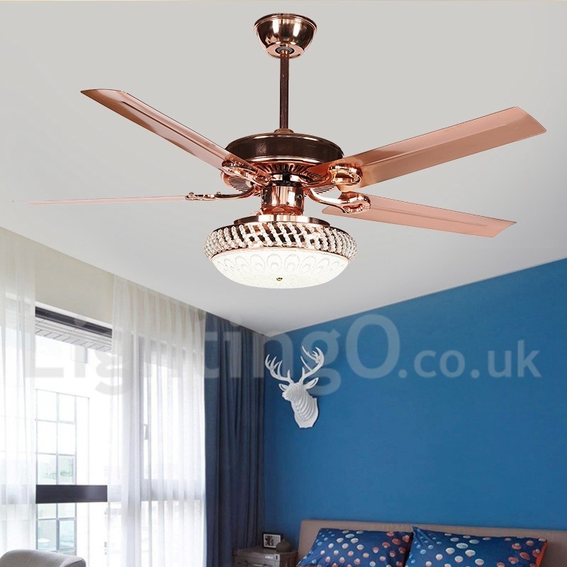 Ventilador de teto moderno contemporâneo estilo europeu de 52 pol.