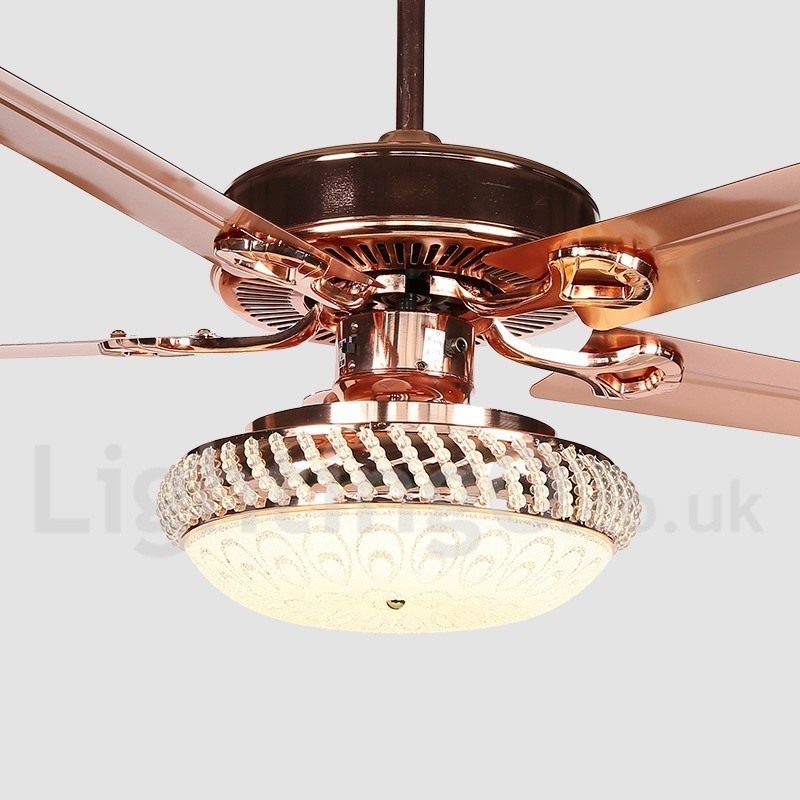 Ventilador de teto moderno contemporâneo estilo europeu de 52 pol.