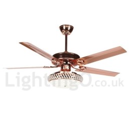 Ventilador de teto moderno contemporâneo estilo europeu de 52 pol.
