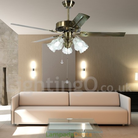 Ventilador de teto vintage estilo europeu de 52" Ventilador de teto vintage estilo europeu de 52"