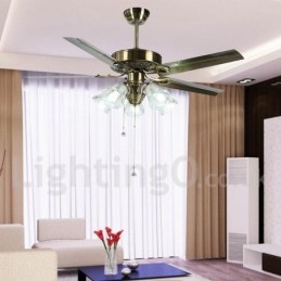 Ventilador de teto vintage estilo europeu de 52"