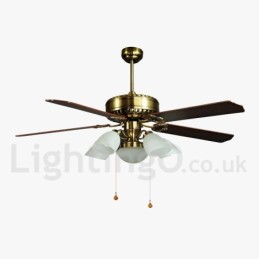 Ventilador de teto moderno contemporâneo estilo europeu de 52 pol.