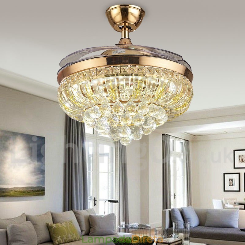 Ventilador de teto moderno contemporâneo estilo europeu de 42"