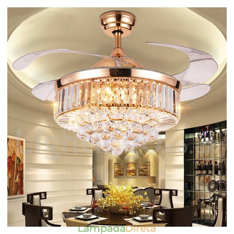 Ventilador de teto moderno contemporâneo estilo europeu de 42"