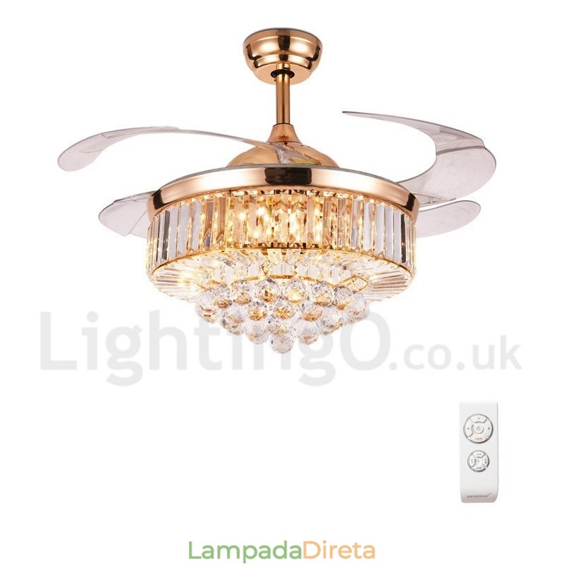 Ventilador de teto moderno contemporâneo estilo europeu de 42"