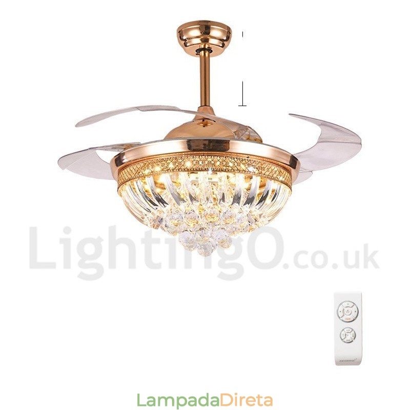Ventilador de teto moderno contemporâneo estilo europeu de 42"