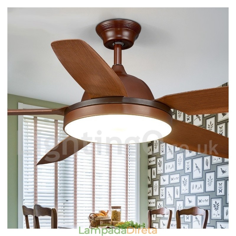 Ventilador de teto nórdico country de 56"