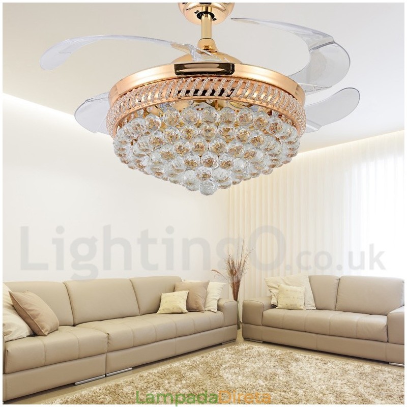 Ventilador de teto moderno contemporâneo estilo europeu de 42"
