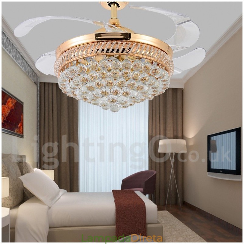 Ventilador de teto moderno contemporâneo estilo europeu de 42"