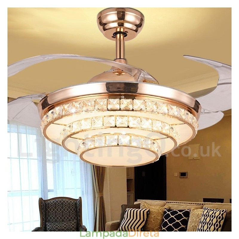 Ventilador de teto moderno contemporâneo estilo europeu de 42"