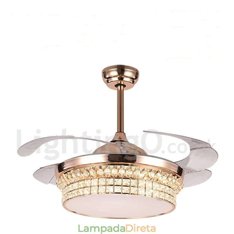 Ventilador de teto moderno contemporâneo estilo europeu de 42"