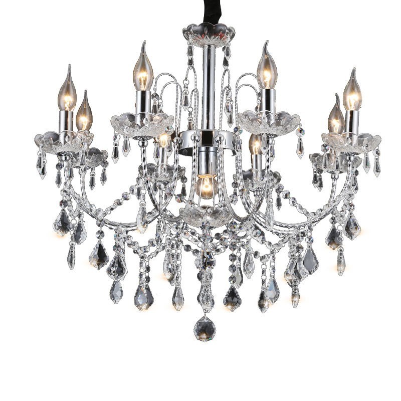 Lustre de Cristal Elegante com 9 Luzes