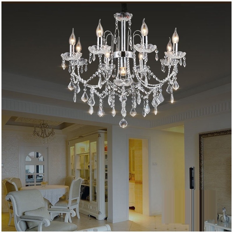 Lustre de Cristal Elegante com 9 Luzes