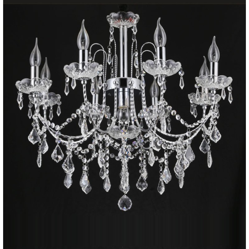 Lustre de Cristal Elegante com 9 Luzes