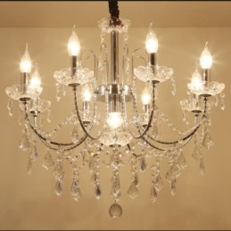 Lustre de Cristal Elegante com 9 Luzes