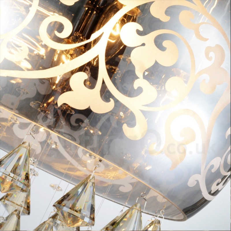 Luminária pendente de cristal contemporânea moderna
