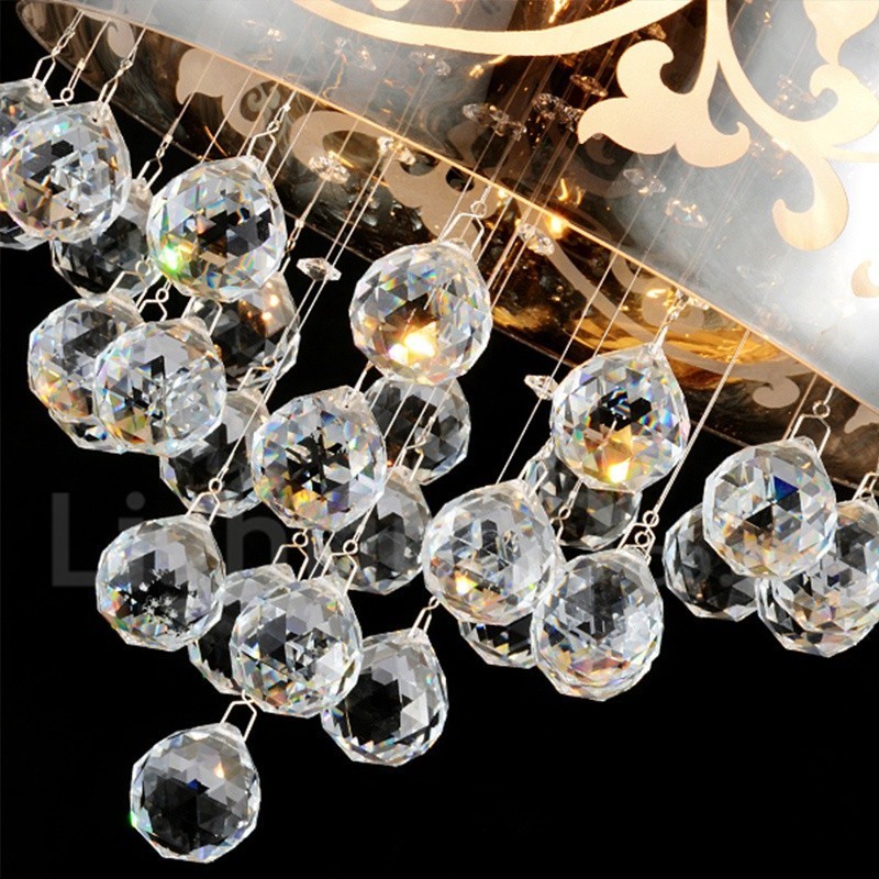 Luminária pendente de cristal contemporânea moderna