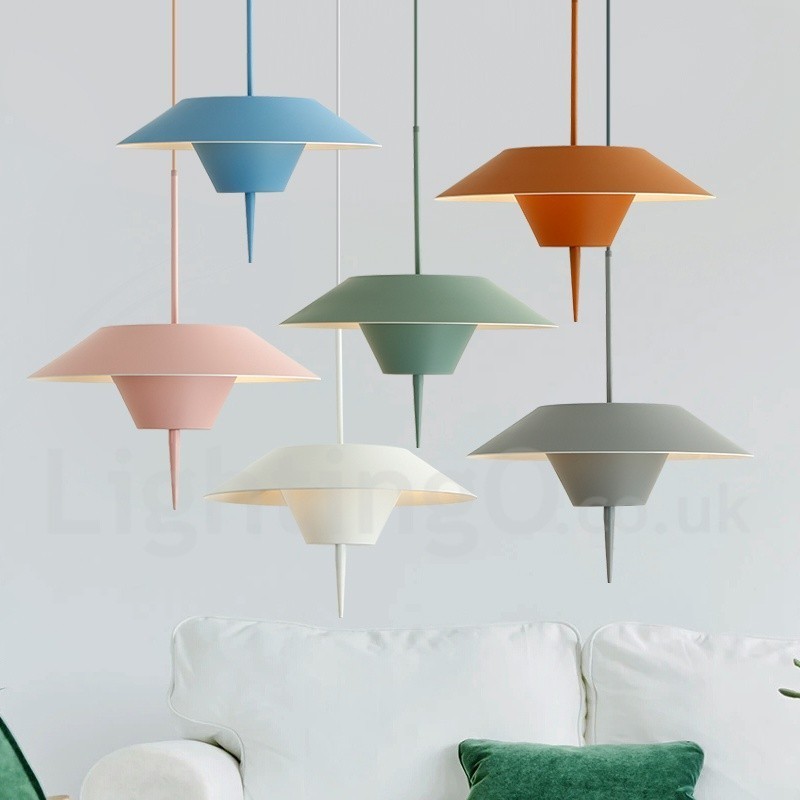 Luminária pendente moderna contemporânea de aço