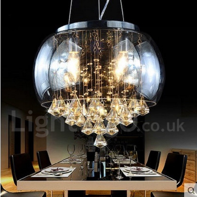 Loja de iluminação de cristal contemporânea moderna Luz pendente