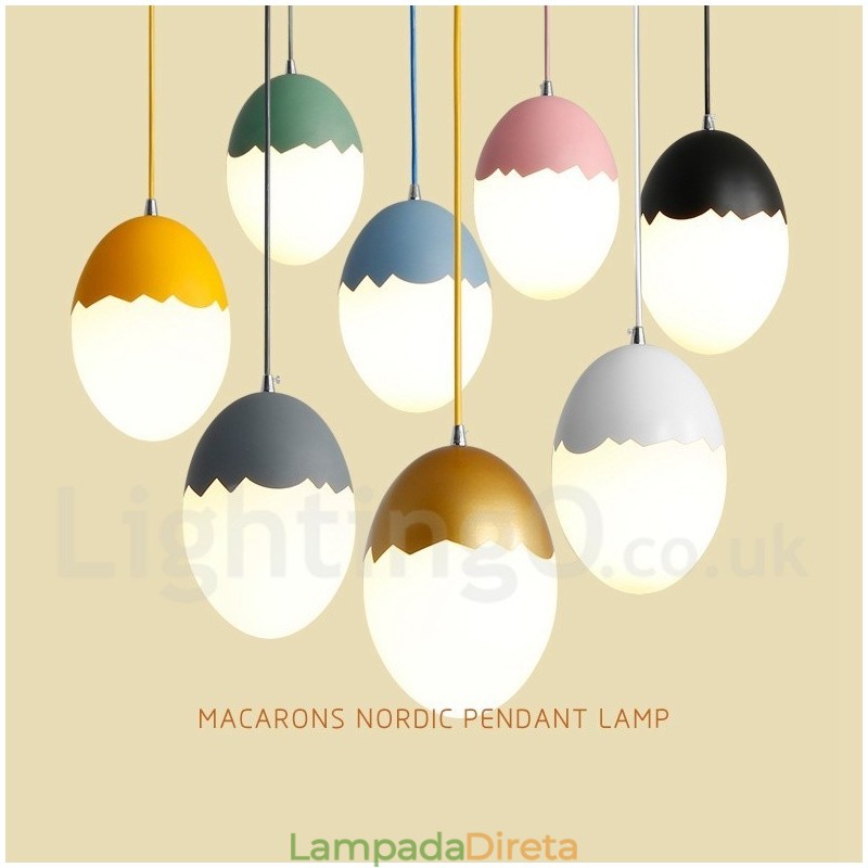 Luminária pendente moderna contemporânea de aço