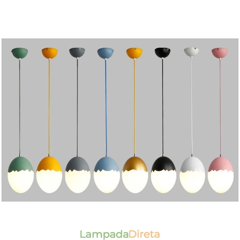 Luminária pendente moderna contemporânea de aço
