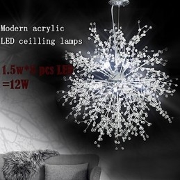 Lustre Pendente Luz imitação Globo Cristal