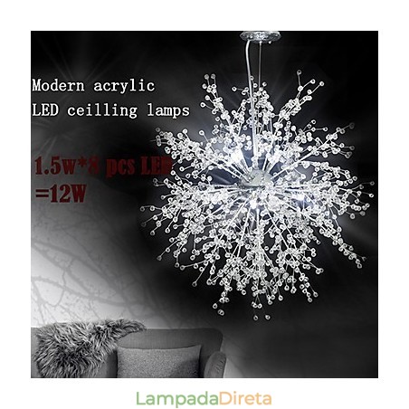 Lustre Pendente Luz imitação Globo Cristal Lustre Pendente Luz imitação Globo Cristal