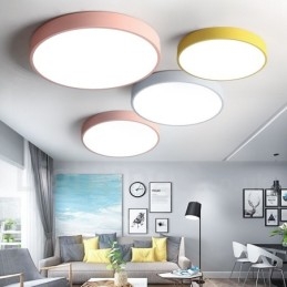 Luminária de teto moderna contemporânea em aço com várias cores