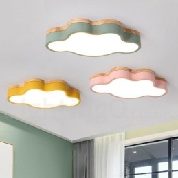 Macaron Multicolor Moderno Contemporâneo Aço Flush Madeira Luz de Teto