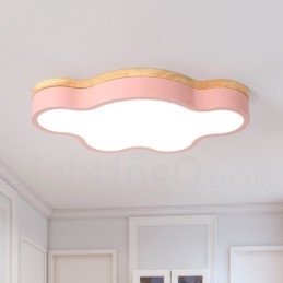 Macaron Multicolor Moderno Contemporâneo Aço Flush Madeira Luz de Teto