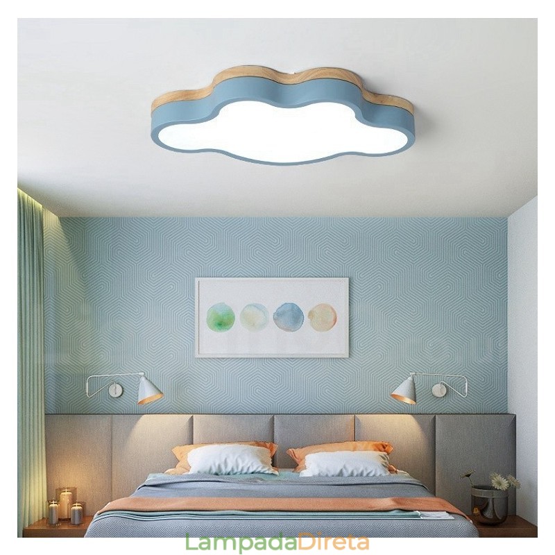 Macaron Multicolor Moderno Contemporâneo Aço Flush Madeira Luz de Teto