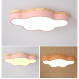 Macaron Multicolor Moderno Contemporâneo Aço Flush Madeira Luz de Teto