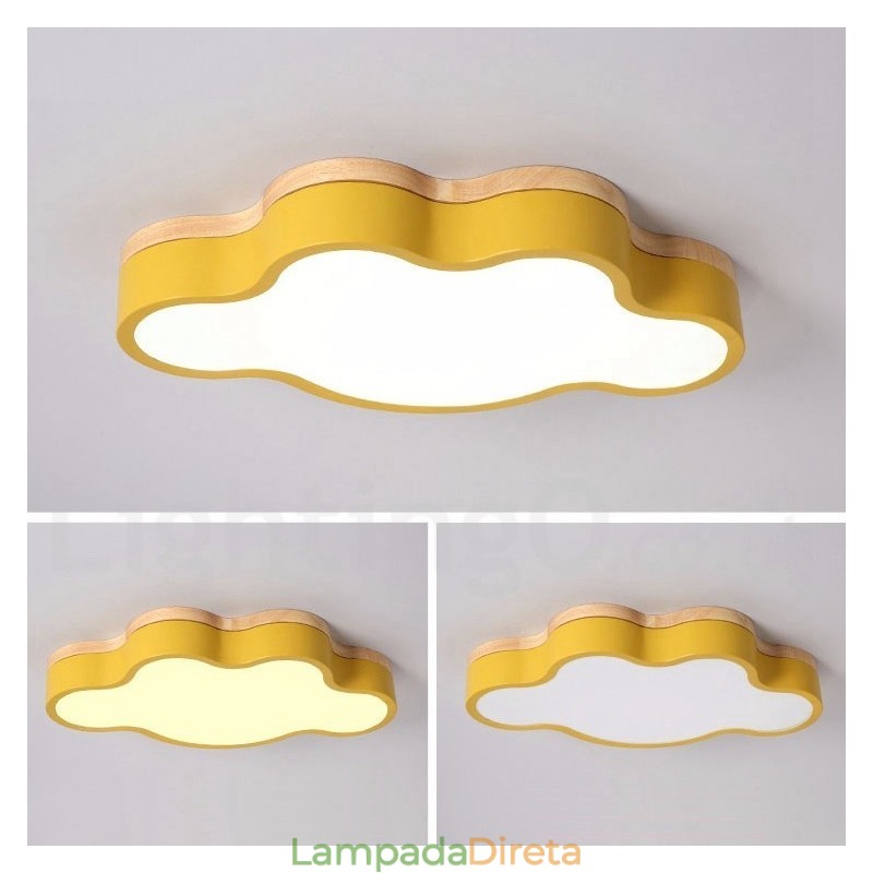 Macaron Multicolor Moderno Contemporâneo Aço Flush Madeira Luz de Teto