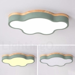 Macaron Multicolor Moderno Contemporâneo Aço Flush Madeira Luz de Teto