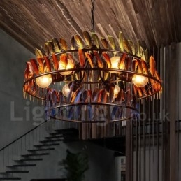 Loja de iluminação retrô Luz de lustre pendente