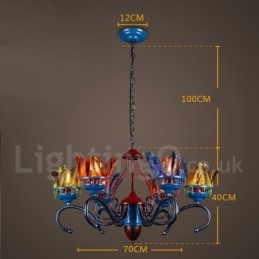 Loja de iluminação de aço retrô, lustre pendente, luz