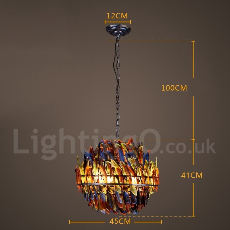 Loja de iluminação de aço retrô, lustre pendente, luz