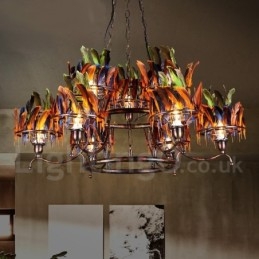 Loja de iluminação de aço retrô, lustre pendente, luz