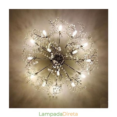 Luminária de teto de cristal decíduo gravado em aço inoxidável Luminária de teto de cristal decíduo gravado em aço inoxidável