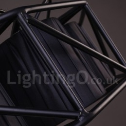 Loja de iluminação de aço estilo industrial, lustre pendente, luz