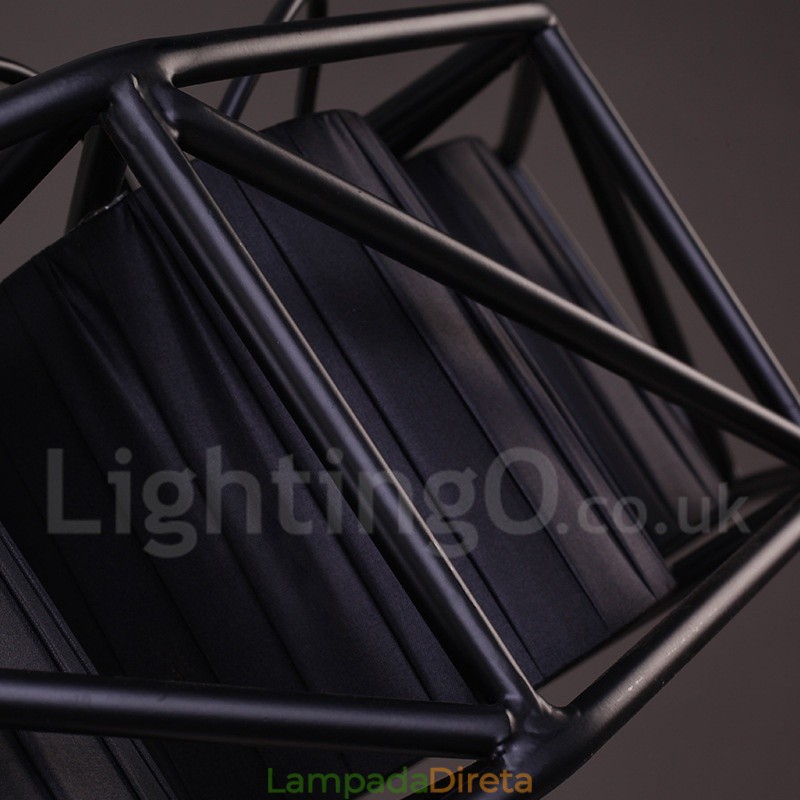Loja de iluminação de aço estilo industrial, lustre pendente, luz