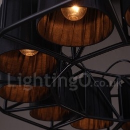 Loja de iluminação de aço estilo industrial, lustre pendente, luz