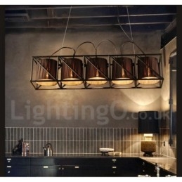 Loja de iluminação de aço estilo industrial, lustre pendente, luz