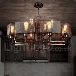 Loja de iluminação de aço estilo industrial, lustre pendente, luz