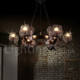 Loja de iluminação de aço estilo industrial, lustre pendente, luz