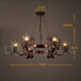Loja de iluminação de aço estilo industrial, lustre pendente, luz